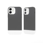 Протиударний силіконовий чохол 2in1 Matte на iPhone 12 сіро-білий