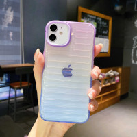 Градієнтний силіконовий чохол на iPhone 12 / iPhone 12 Pro фіолетово - синій