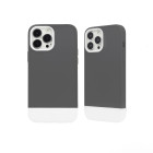 Протиударний силіконовий чохол 2in1 Matte на iPhone 12 Pro сіро-білий