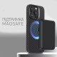 PREMIUM Soft-touch Карбоновий чохол з MagSafe на iPhone 15 Pro Чорний