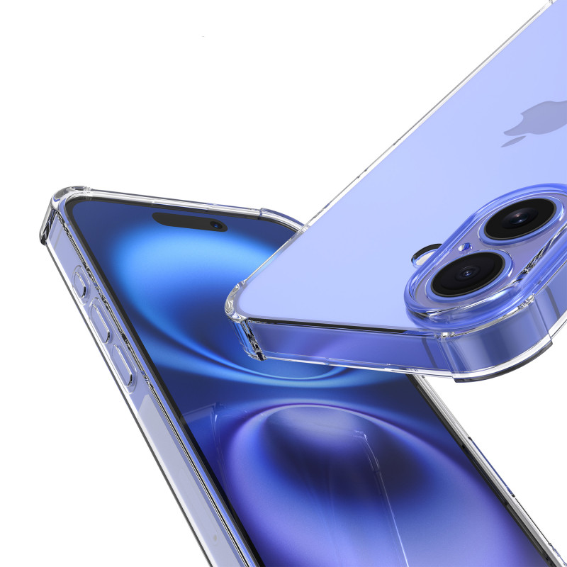 Прозорий ударостійкий силіконовий чохол для iPhone 16