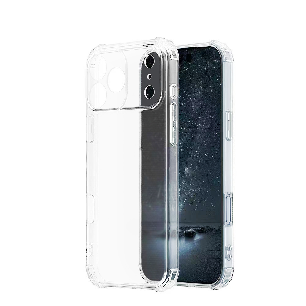 Прозорий ударостійкий силіконовий чохол для iPhone 17 Pro