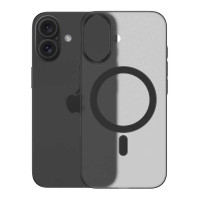 Чохол акриловий ультратонкий 0.8мм з підтримкою MagSafe матовий для iPhone 16 чорний