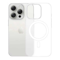 Чохол акриловий ультратонкий 0.8мм з підтримкою MagSafe матовий для iPhone 16 Pro білий