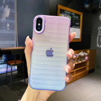 Градієнтний силіконовий чохол на iPhone X / Xs фіолетово - синій Градієнтний силіконовий чохол на iPhone X / Xs фіолетово - синій