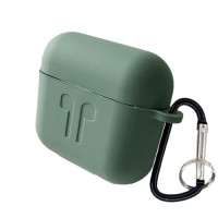 Чохол для AirPods 3 силіконовий зелений з карабіном Чохол для AirPods 3 силіконовий зелений з карабіном