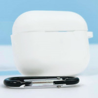 Чохол для AirPods PRO XO силіконовий білий з карабіном