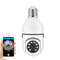 IP WiFi камера у формі лампочки E27 PTZ 360° (бездротова, нічне бачення, двосторонній звук)