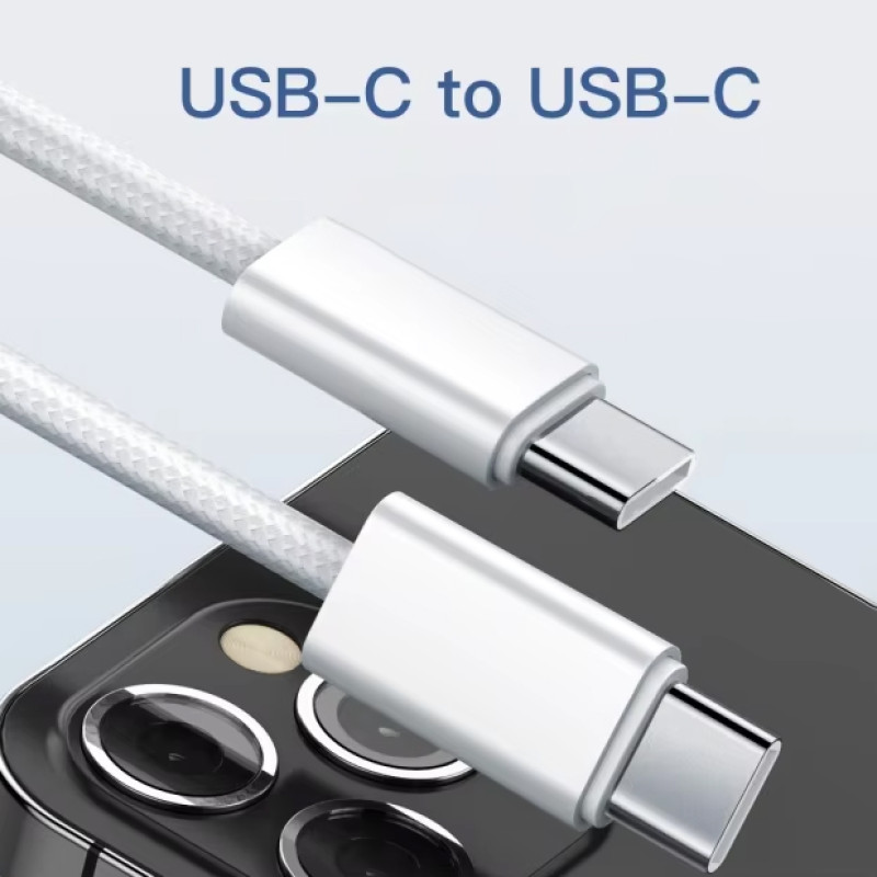 Кабель для швидкої зарядки LDNIO LC902C Type-C to Type-C 65W 2м