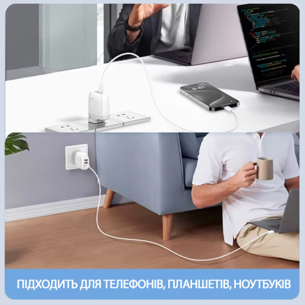 Кабель для швидкої зарядки LDNIO LC902C Type-C to Type-C 65W 2м