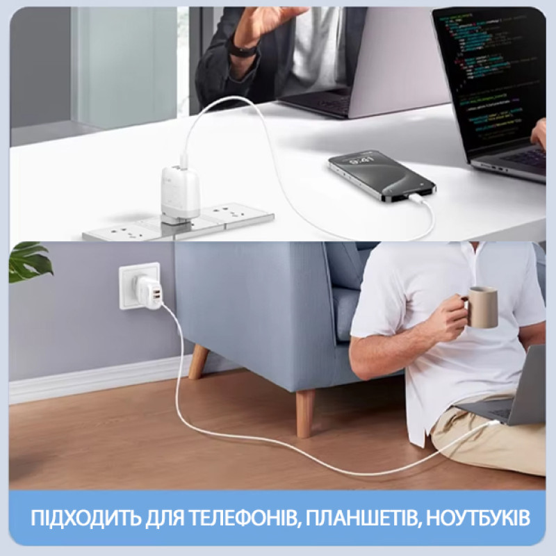 Кабель для швидкої зарядки LDNIO LC902C Type-C to Type-C 65W 2м