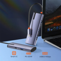 USB хаб LDNIO DS-15U, 5-в-1, з підтримкою PD 100W, USB 3.0
