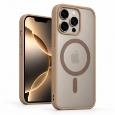 Протиударний матовий чохол MagSafe Soft-touch на iPhone 13 Pro Max Титановий