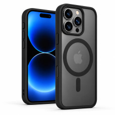 Протиударний матовий чохол MagSafe Soft-touch на iPhone 16 Pro Чорний