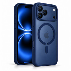 Протиударний матовий чохол MagSafe Soft-touch на iPhone 17 Pro Max Синій