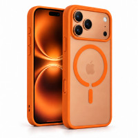 Протиударний матовий чохол MagSafe Soft-touch на iPhone 17 Pro Помаранчевий