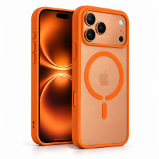 Протиударний матовий чохол MagSafe Soft-touch на iPhone 17 Pro Max Помаранчевий