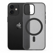 Чохол ультратонкий PC з підтримкою MagSafe для iPhone 12 Pro (чорний матовий)