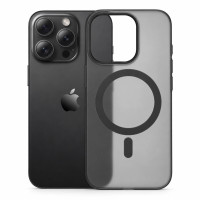 Чохол ультратонкий PC з підтримкою MagSafe для iPhone 15 Pro Max (чорний матовий)