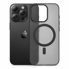 Чохол ультратонкий PC з підтримкою MagSafe для iPhone 15 Pro Max (чорний матовий)