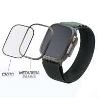 Захисне скло з металевою рамкою на Apple Watch Ultra 49mm
